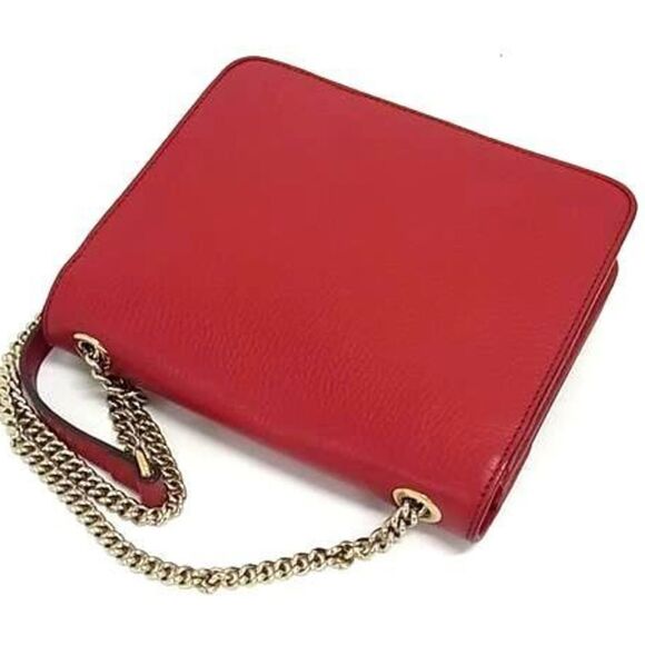 GUCCI Authentic Red Leather Shoulder Bag - Picture 4 of 6